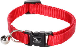 Flamingo f-1031195 - Red Nylon Cat Collar with Safety Bell