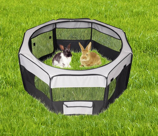 Flamingo f-1031296 - Parc à Chiots Léger et Sécurisé avec Poches