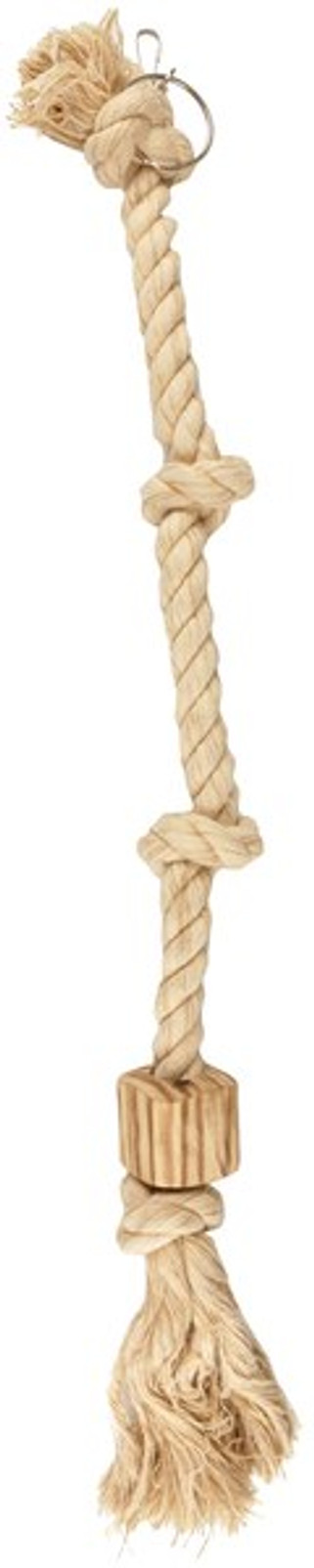 Flamingo f-110102 - Jouet pour perroquet Cordon avec 4 noeudsBrun clair