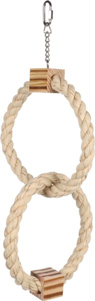 Flamingo f-110095 - Jouet pour perruches Anneau CordonBrun clair