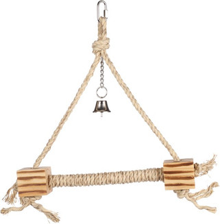 Flamingo f-110092 - Jouet pour perruches Balançoire CordonBrun clair