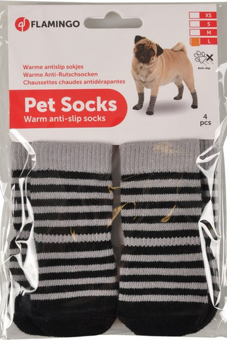 Flamingo f-15227 - Chaussettes Antidérapantes pour Chiens Brillants