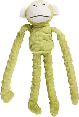 Flamingo f-515196 - Green Plush Monkey Dog Toy with Long Legs