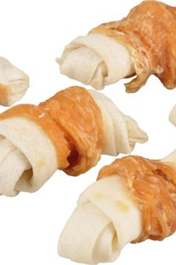 Flamingo f-516885 - Friandises Noué Os Blanc avec poulet 5cm 14gr / 5 pcs 70gr