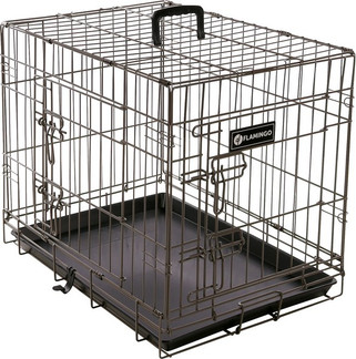 Flamingo f-517580 - Caisse de Transport Sécurisée pour Chiens EBO TAUPE