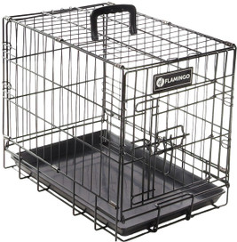 Flamingo f-517580 - Foldable Taupe Dog Crate for Safe Home & Travel