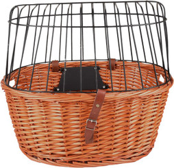 Flamingo f-518624 - Willow Wood Dog Bike Basket with Safety Dome