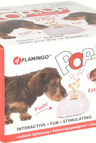 Flamingo f-518683 - Jouet Stimulant pour Chiens avec Récompenses Sautantes