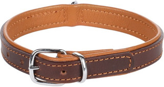 Flamingo f-5302130 - Collier Confort Luxe en Cuir Brun pour Chiens