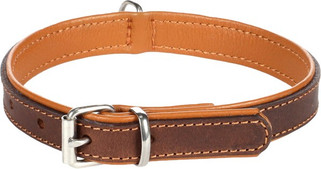 Flamingo f-5302140 - Collier Confort Luxe en Cuir Brun pour Chiens