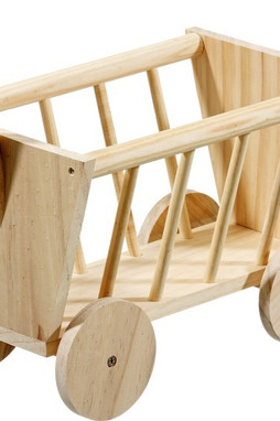 Flamingo f-5384308 - Wooden Hay Cart for Rabbits and Rodents