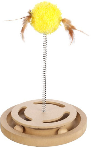 Flamingo f-560565 - Jouet Brain train Circuit avec balle avec balle Brun clair