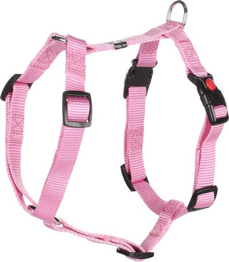 Flamingo f-64225 - Harnais Rose Nylon pour Chiens avec Fermeture Facile