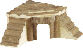 Flamingo f-84785 - Maison Naturelle pour Rongeurs avec Escaliers