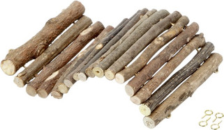 Flamingo f-84210 - Pont Ludique en Bois Brun pour Enfants