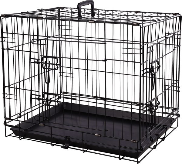 Flamingo f-519535 - Durable Black Metal Dog Crate with Dual Doors