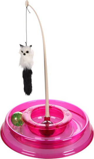 Flamingo f-560849 - Interactive Cat Fishing Rod Toy with Plush and Balls