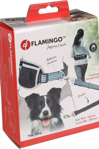 Flamingo f-519569 - Laisse pour le jogging avec ceinture ventrale