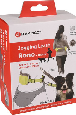 Flamingo f-519569 - Laisse pour le jogging avec ceinture ventrale