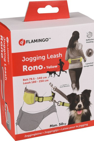 Flamingo f-519569 - Laisse pour le jogging avec ceinture ventrale