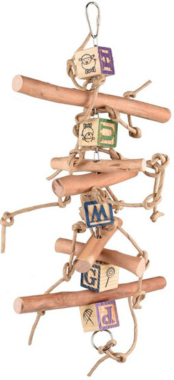 Flamingo f-110271 - Duma Bird Cage Toy with Wooden Rope Challenge
