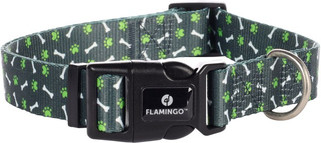 Flamingo f-520083 - Collier Réglable Kaki pour Chiens et Chiots