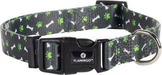 Flamingo f-520082 - Collier Ajustable Kaki pour Chiens et Chiots