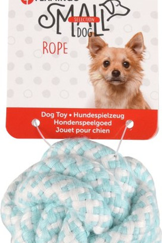 Flamingo f-520016 - Jouet Small Dog Balle nouée Ivar Blanc & Turquoise