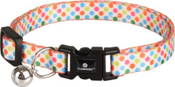 Flamingo f-560941 - Polka Dot Cat Collar with Bell and Easy Click System