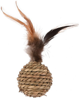 Flamingo f-560908 - Durable Rope Cat Toy with Bell and Feathers