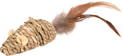 Flamingo f-560907 - Rattling Rope Mouse Toy with Feathers for Cats