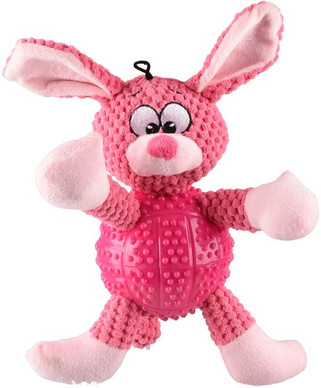 Flamingo f-519989 - Pink Plush Squeaky Bunny Dog Toy