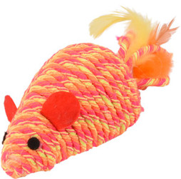 Flamingo f-560910 - Rattle Rope Cat Toy with Feathers and Ribbons