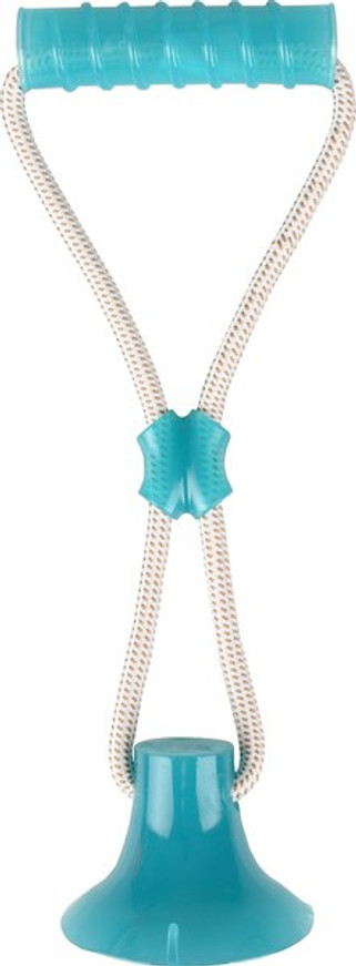 Flamingo f-520464 - Jouet Levier et ventouse avec corde Turquoise