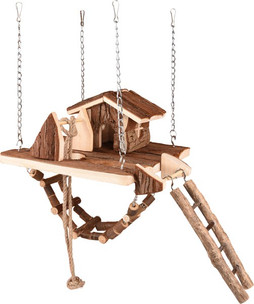 Flamingo f-210318 - Maison pour rongeur Jouet Pure Home Maison Pont suspendu