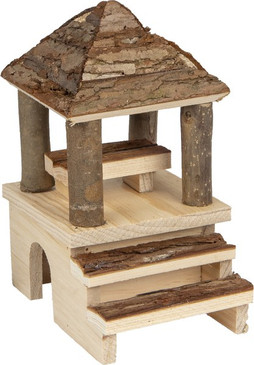 Flamingo f-210311 - Temple Ludique en Bois pour Hamsters