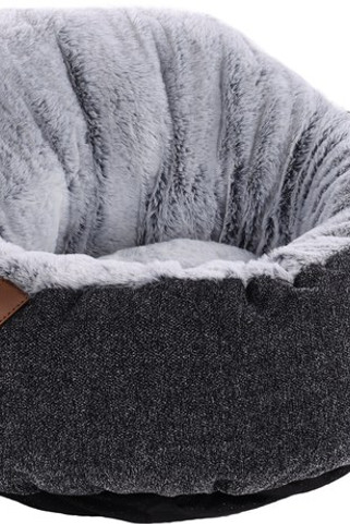 Flamingo f-561191 - Panier Douillet pour Chat en Peluche Grise