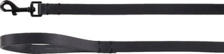 Flamingo f-521250 - Laisse en Cuir Noir Leano pour Chiens
