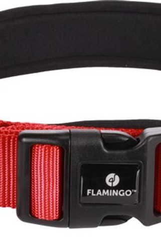 Flamingo f-521414 - Abbi Collection Red Nylon Comfort Dog Collar