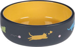 Flamingo f-561274 - Gamelle pour la nourriture et leau Rond Gris foncé &