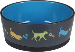 Flamingo f-521574 - Gamelle pour la nourriture et leau Rond Gris foncé &
