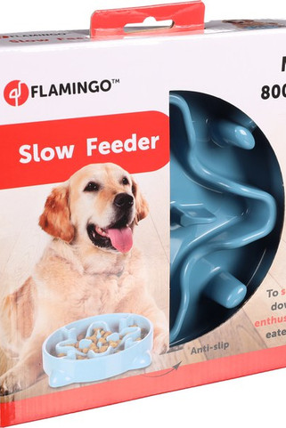Flamingo f-521650 - Gamelle pour la nourriture Slow feeder Rond Pétrol