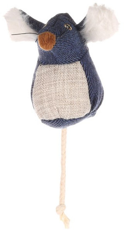 Flamingo f-561329 - Catnip-Filled Dark Blue Plush Mouse Toy