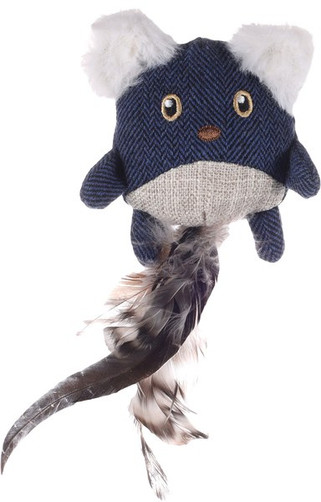 Flamingo f-561332 - Jouet Chat Souris avec Herbe à Chat et Plumes