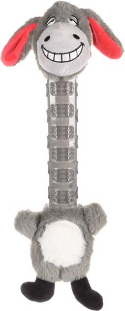 Flamingo f-522066 - Plush Donkey Dental Care Dog Toy with Squeaker