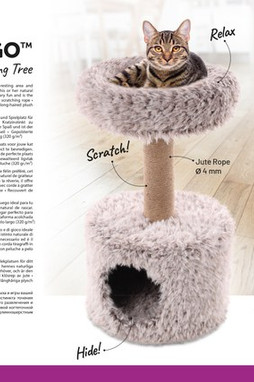 Flamingo f-561369 - Arbre à Chat Luxe avec Griffoir et Abri Douillet