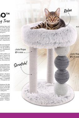 Flamingo f-561368 - Plush Paradise Cat Scratching Post with Toys