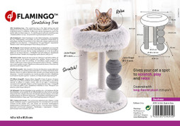 Flamingo f-561368 - Plush Paradise Cat Scratching Post with Toys