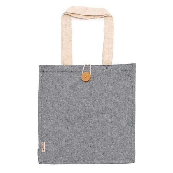Claps 17444 - Cosme Borsa in cotone riciclato con tasca e bottone