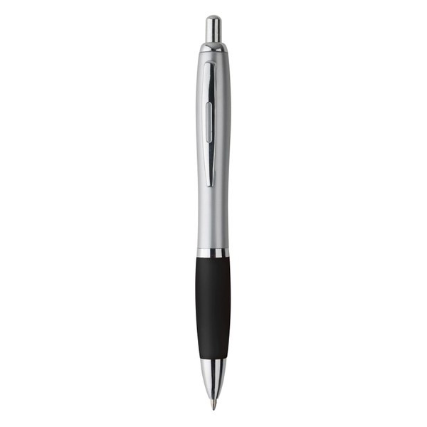 Claps 20031 - Kuk Silver Ballpoint Pen with Colored Grip and Blue Ink